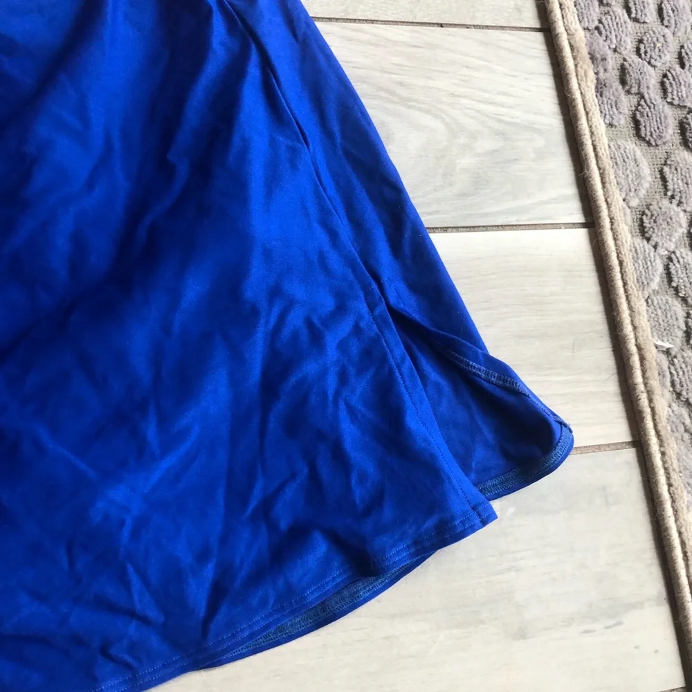 Coco reef blue swim skirt 3x